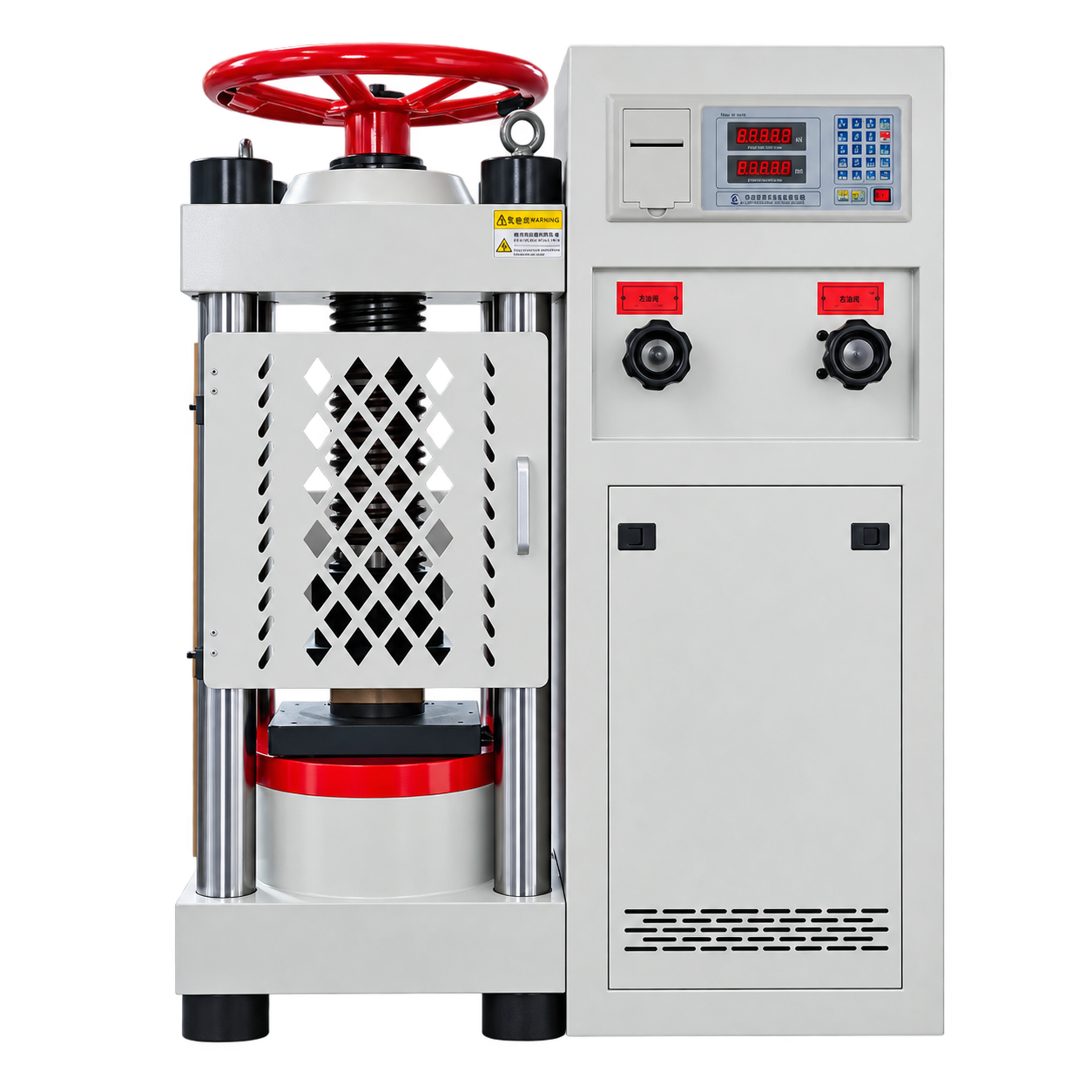 Manual hydraulic compression testing machine