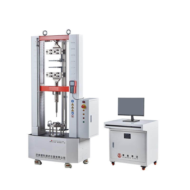 Microcomputer controlled geotechnical material testing machine