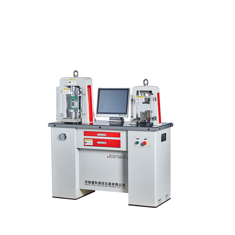 Fully automatic flexural and compression testing machine